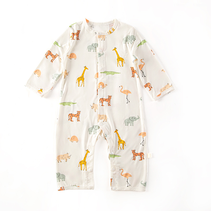 2023 nuevo mono del bebé del verano del bebé mameluco de bambú de algodón de manga larga ropa delgada ropa de aire acondicionado