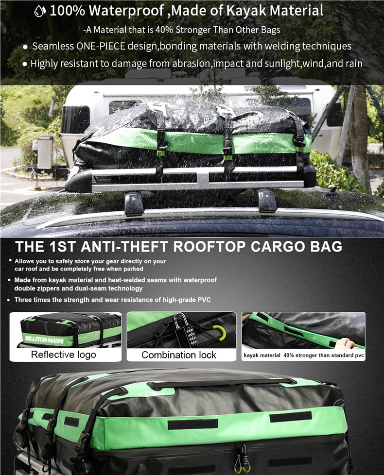 【New Arrivals】Luggage Rack Roof Bag Waterproof Rainproof Luggage Bag Car Roof Rack Suitcase Car Storage Bag