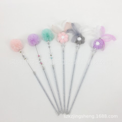 Fairy Lady High-Quality Cat Wand with Multi-Color Feathers, Pet Cat Toy with Bell, Long Handle Cat Teaser