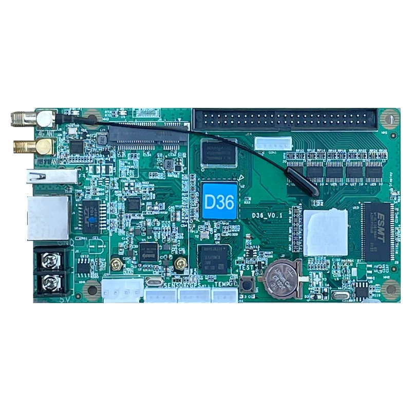 Gray HD-D36 network port U disk wifi4g motherboard room rolling full-color LED display screen door head screen control card