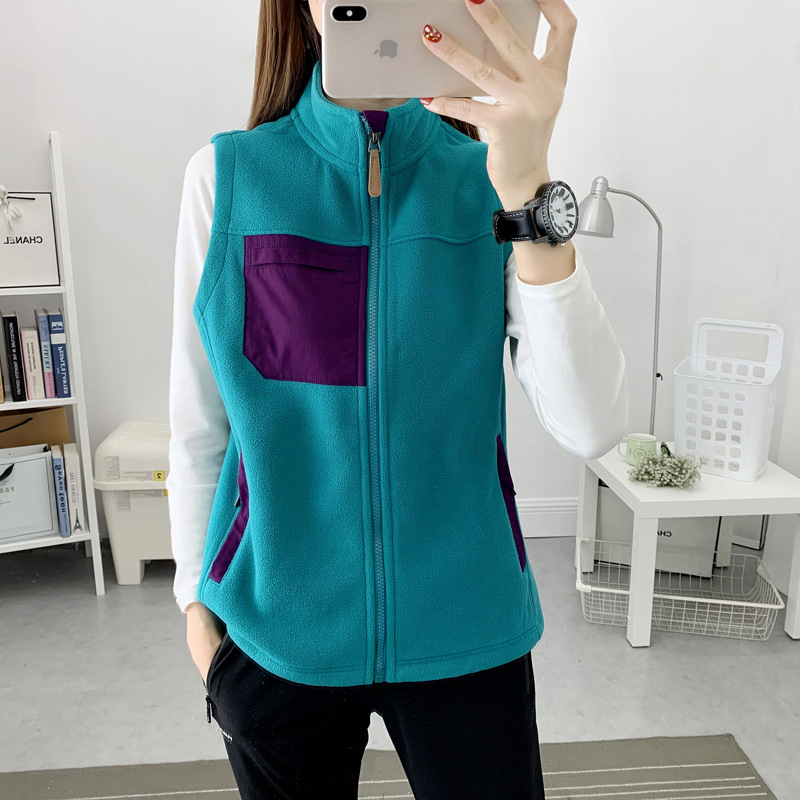 Yao chaleco de terciopelo para hombres y mujeres al aire libre chaleco de terciopelo cálido ocio chaleco de terciopelo cardigans chaqueta de moda image 3