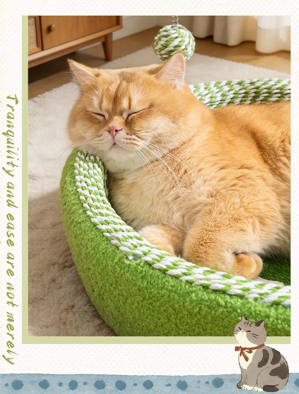 Griffoir pour chat en forme de nid avec design ciel étoilé_voghion.com