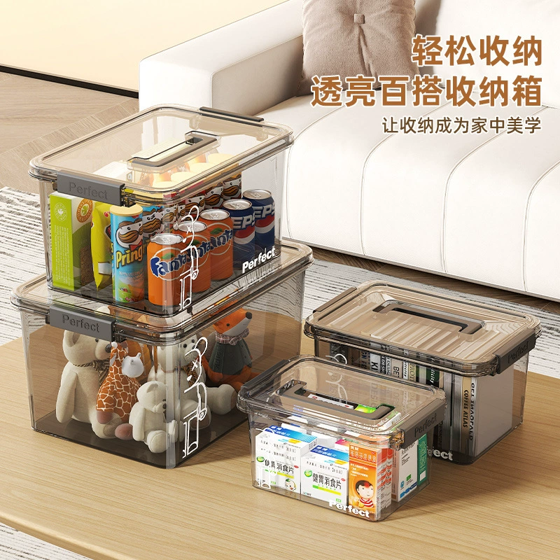 Handheld storage box, transparent plastic toy