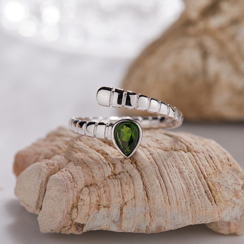 3g Weight Open Rings Classification Adjustable Ring Size 1 Piece Quantity Daily, Street Occasion 925 Sterling Silver, natural stone, Crystal Material Geometric Pattern All Seasons Season Women's Gender Simple Style, Classic Style Style 925 Sterling Silver Natural Stone Crystal Geometric Open Rings 20