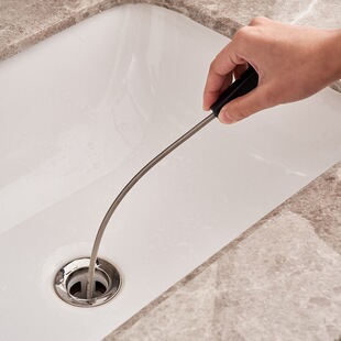 KM Japanese-style Flexible Sewer Dredging Artifact Hair Hook Lengthening Bathroom Kitchen Pipe Cleaning Anti-clogging