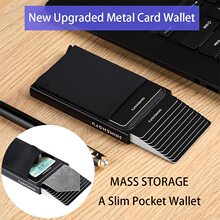 Rfid Smart Wallet Card Holder Metal Thin Slim Men Women跨境