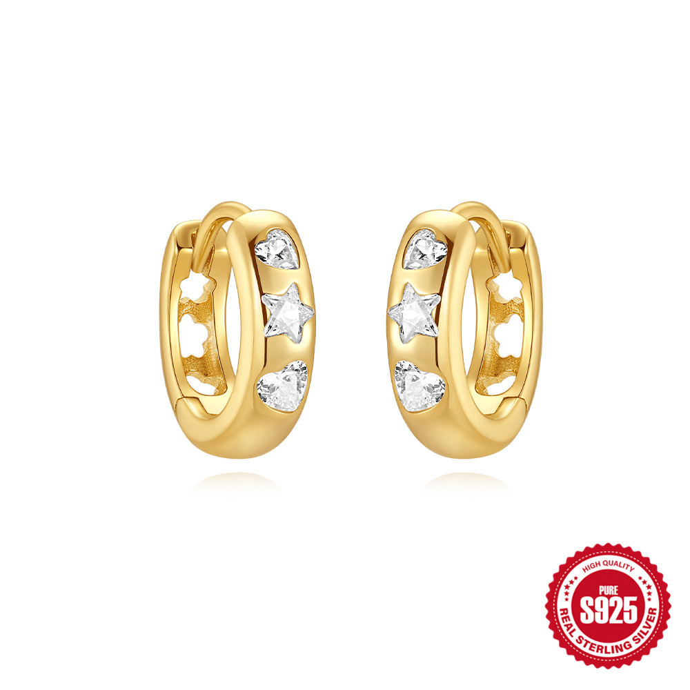 Nuevos pendientes de plata de ley s925 para mujer, estilo ins, estilo francés, simple y elegante, circonio cuadrado, orejas retorcidas irregulares