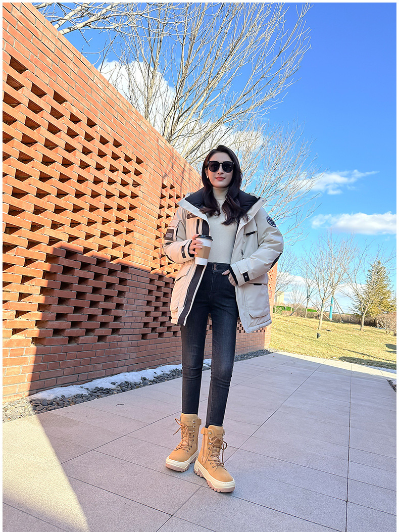 Herrskor Northeast Snökängor Vinter Damstövlar Äkta Läder och Päls Ull Varm Tjock Botten Halkfri Martinstövlar Plus Sammet_voghion.com