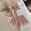 Detachable breast pads, shorts, with short sleeve