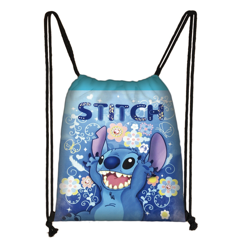 국경 간 스티치 스트랩 포켓 어린이 생일 파티 DRAWSTRING 배낭 가방 휴대용 친환경 보관