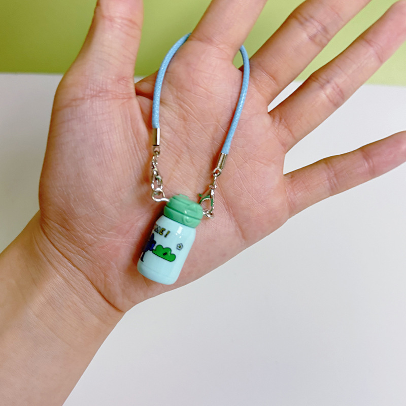かわいい漫画の小さなケトル魔法瓶カップキーホルダー携帯電話バッグ小さなペンダントペンダント diy アクセサリージュエリー装飾|undefined