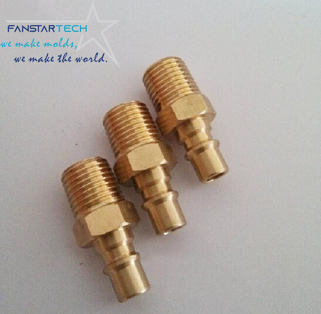 模具快速水嘴 模温机铜水咀 2分外牙公头水管开放式快速接头加厚