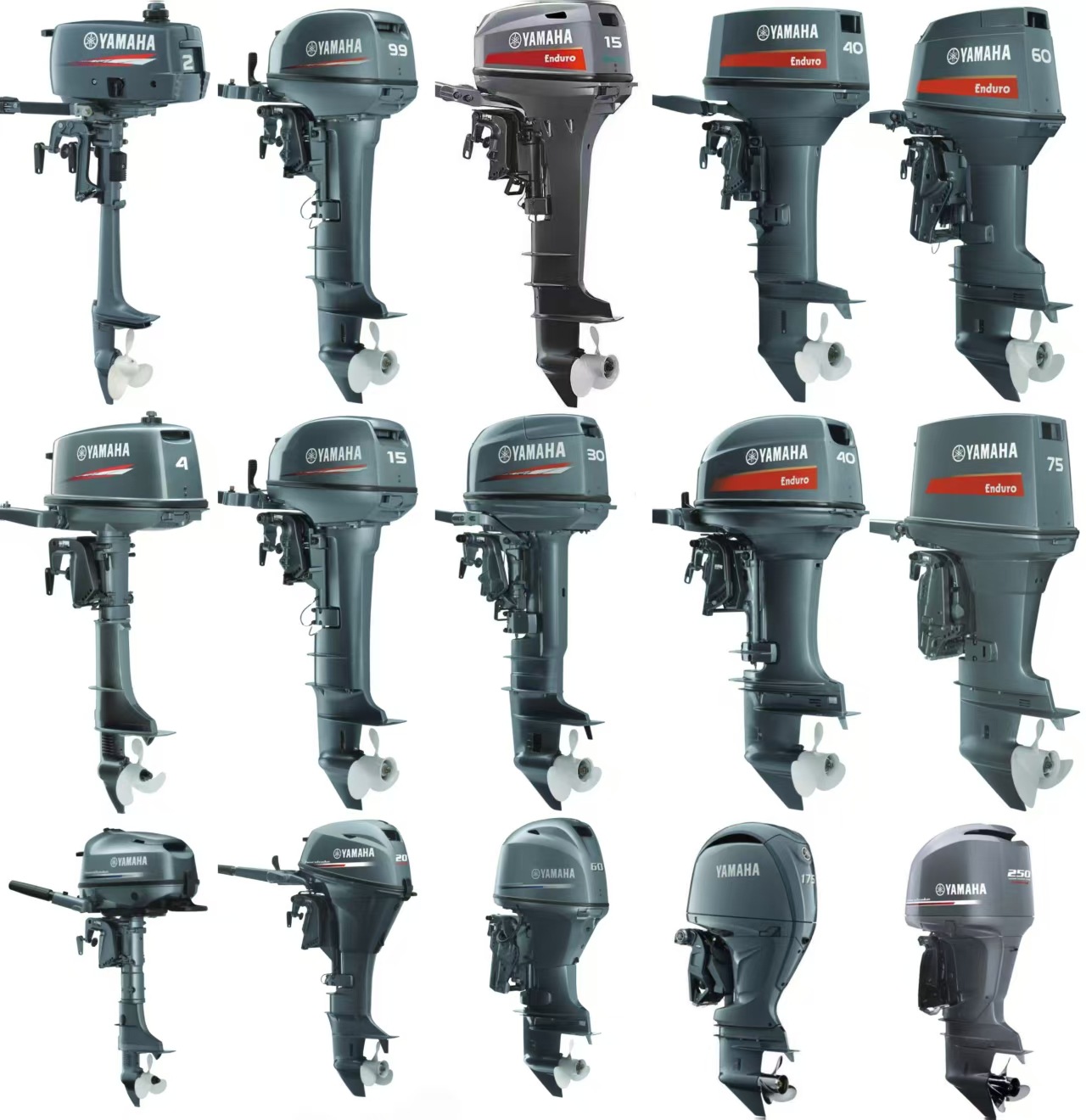 Manual Water-Cooled Two-Stroke 9.9, 15 Horsepower Marine Engine Outboard Motor, Used for Long-Stemmed Boats
