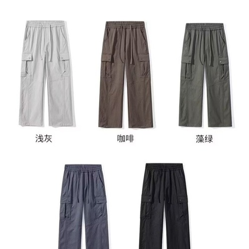Workwear Pants for Men 2025 Straight Leg Wide Leg Loose Trendy Streetwear Casual American Floor-Length Pants