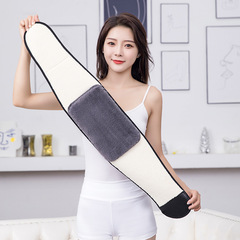 Lambskin-like Fleece Warm Protective Waist Belt for Men, Warm Stomach with Fleece Padding, Medium-thick for Women, Warm Belly Waist Protection against Cold, Fall and Winter Magic Tape Velcro Fastener