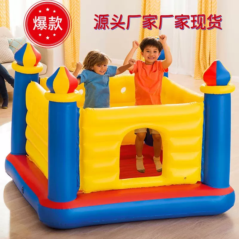 PVC儿童充气蹦蹦床,便捷式室内户外充气城堡蹦蹦床