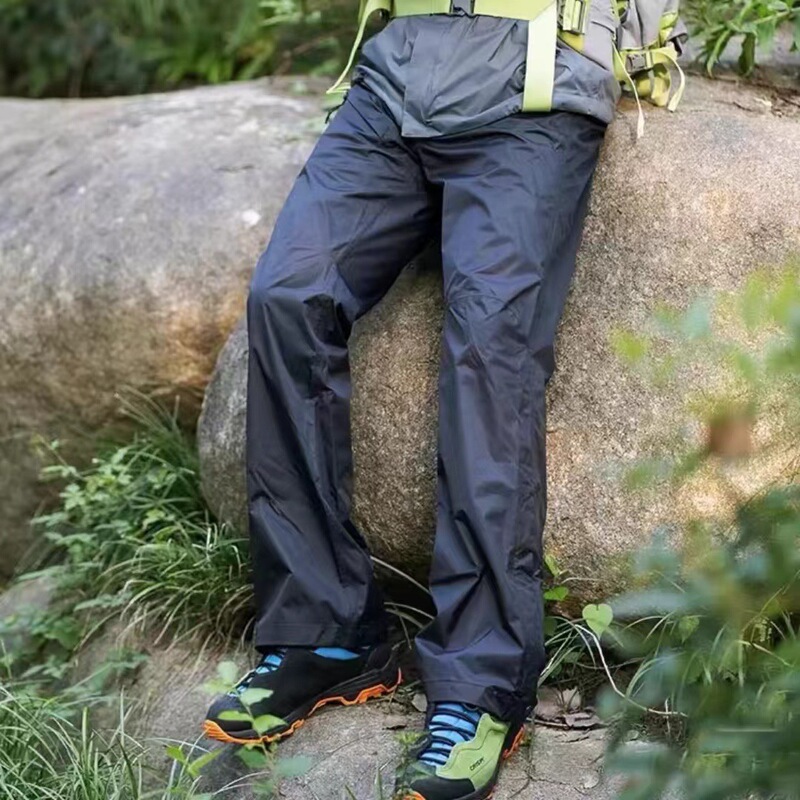 Cross-Border Rainproof Assault Pants Side Zipper Lgtx Fully Glued Hard Shell Rainproof Breathable Outdoor Stowable Hiking Pants