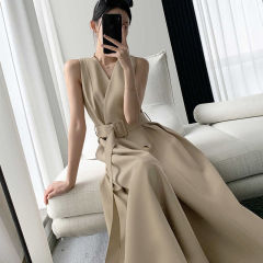 连衣裙2025春装清新新款时尚高尚修身高级感收腰显女神范两件套