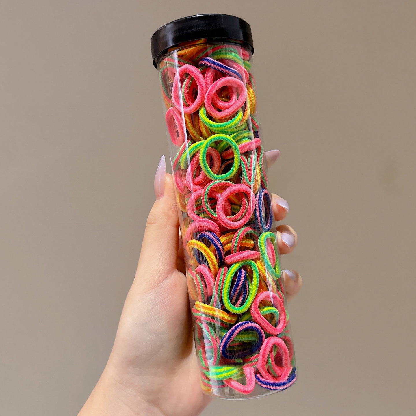 Anillo de cabello para niños niñas correa de cabello no daña el cabello para bebés anillo de toallas enlatadas corda de cabello pequeña cinta de color trenzado image 23