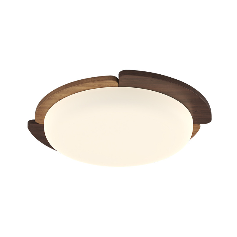 Lámpara de techo estilo vintage para sala de estar en el Grand View Garden, estilo wabi-sabi, nuevo modelo sencillo, lámpara de protección ocular de madera maciza de nogal 274L.