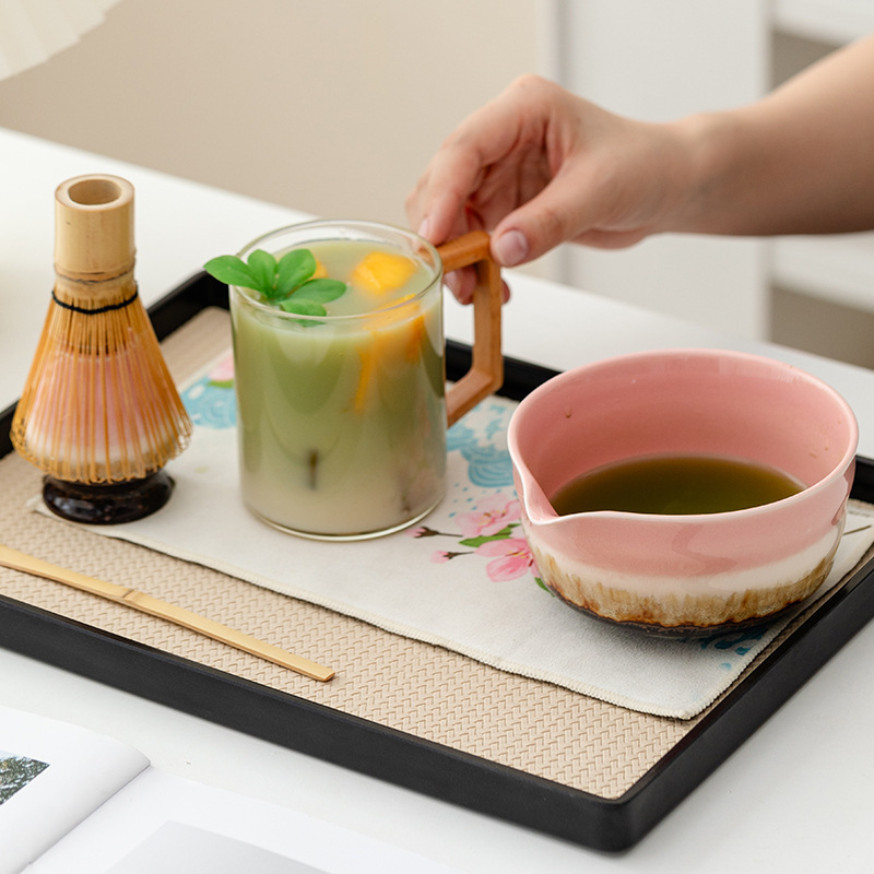 日式抹茶套组六件套陶瓷抹茶碗茶筅立茶勺百本立宋代点茶工具|undefined