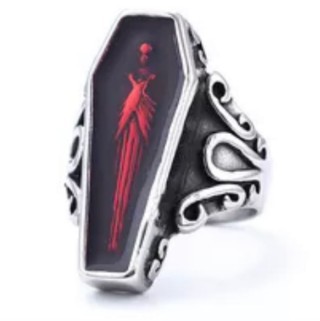 Anillo de epoxy del ataúd del zombi de la serie del cráneo del Amazonas para los hombres y las mujeres