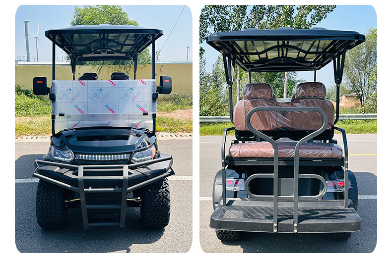 Electric Golf Cart Tourist Attraction Four-Wheel Sightseeing Car Factory Direct Sales Foreign Trade Export 6 Seats Cross-Border