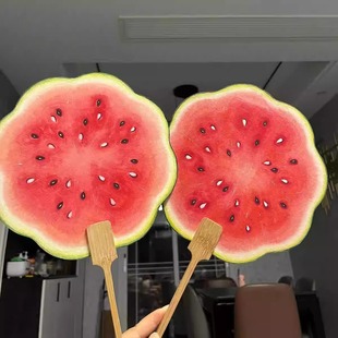 Factory direct hand-painted wind watermelon fan summer cool sweet fan to send girlfriends gift warm field prop fan