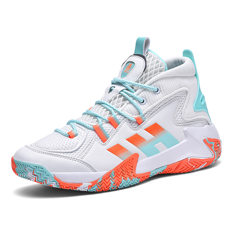 Zapatos de baloncesto anti-deslizante al aire libre de la ciudad, zapatos deportivos de rebote transfronterizos de tamaño medio para hombres