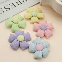 新しい布芸キャンディー色格子花子供diy頭飾りブローチバッグアクセサリー綿花補助材料卸売り