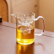 玻璃泡茶器蝴蝶小青柑专用泡茶逍遥杯高鹏硅玻璃过滤一体公道杯