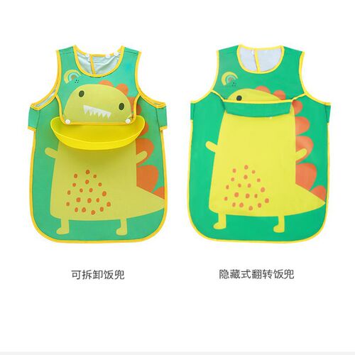 Baby eating bibs, children's waterproof and anti-dirty vest-style smocks, women's spring and summer baby sleeveless aprons