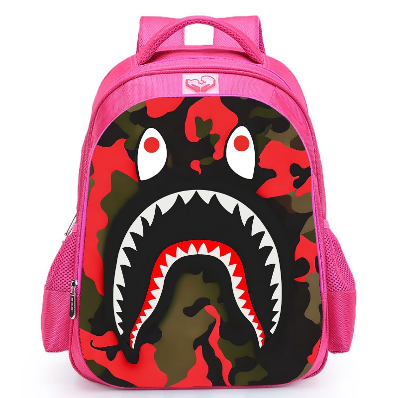 Graffiti Art Big Mouth Shark Sprayground Backpack Trendy and Versatile Student Commuter School Bag