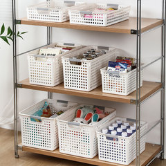 桌面收納筐廚房洗菜雜物零食玩具衣服水果蔬菜收納籃框塑料收納盒