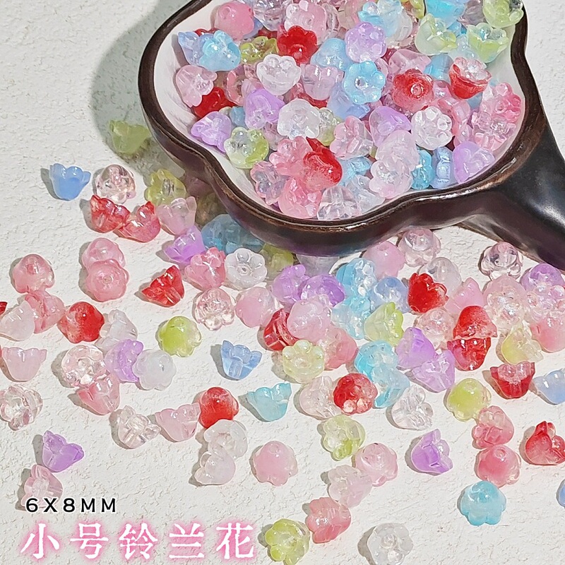 6X8Mm Glass Small Lily of the Valley Flower Buds Handmade DIY Bracelet Earrings Necklace Hairpin Jewelry Accessories Wholesale