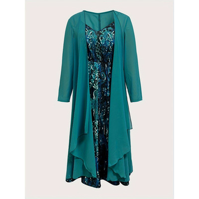 Women s Floral V Neck 3 4 Sleeve Casual Jacket and Skirt Set|ru