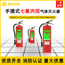 手提式七氟丙烷灭火器FM200气体自动灭火装置机房电房实验室专用