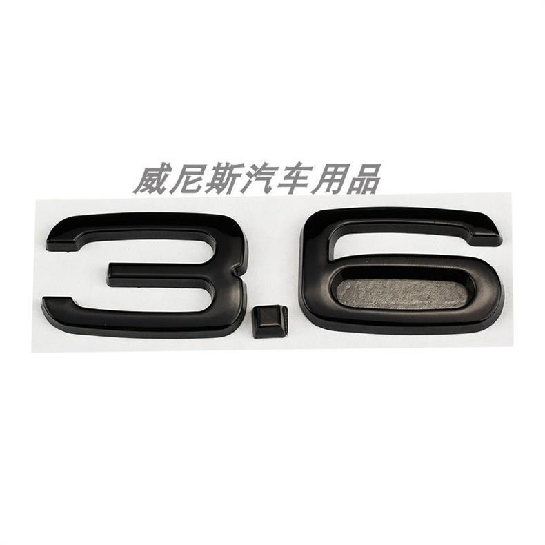 Suitable for Audi A4 A5 A6 A7 Q5 Q7 W12 car stickers, 3.6 4.2 displacement badges, 2.0T 1.8T 3.0T car emblems