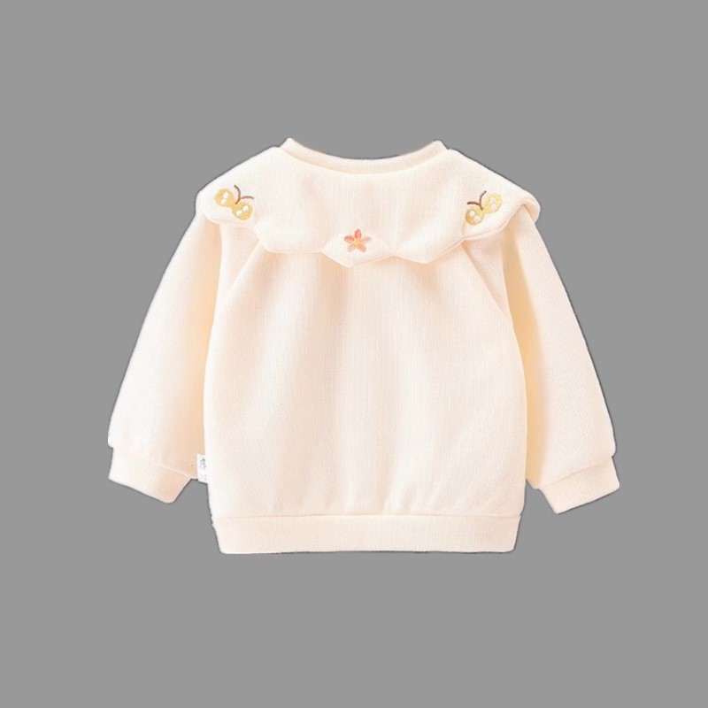 Chaqueta de bebé modelos de primavera y otoño primavera para niñas 2024 nuevo estilo top de estilo occidental para bebés cárdigan de otoño para niños estilo occidental