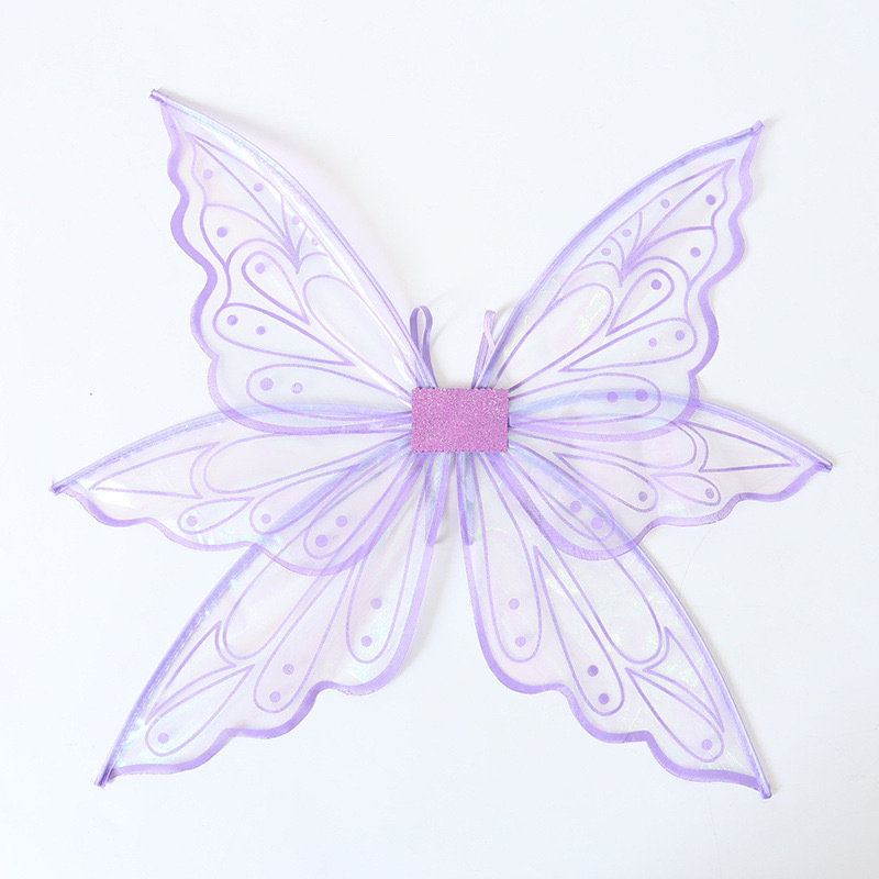 Purple printed 6 piece butterfly