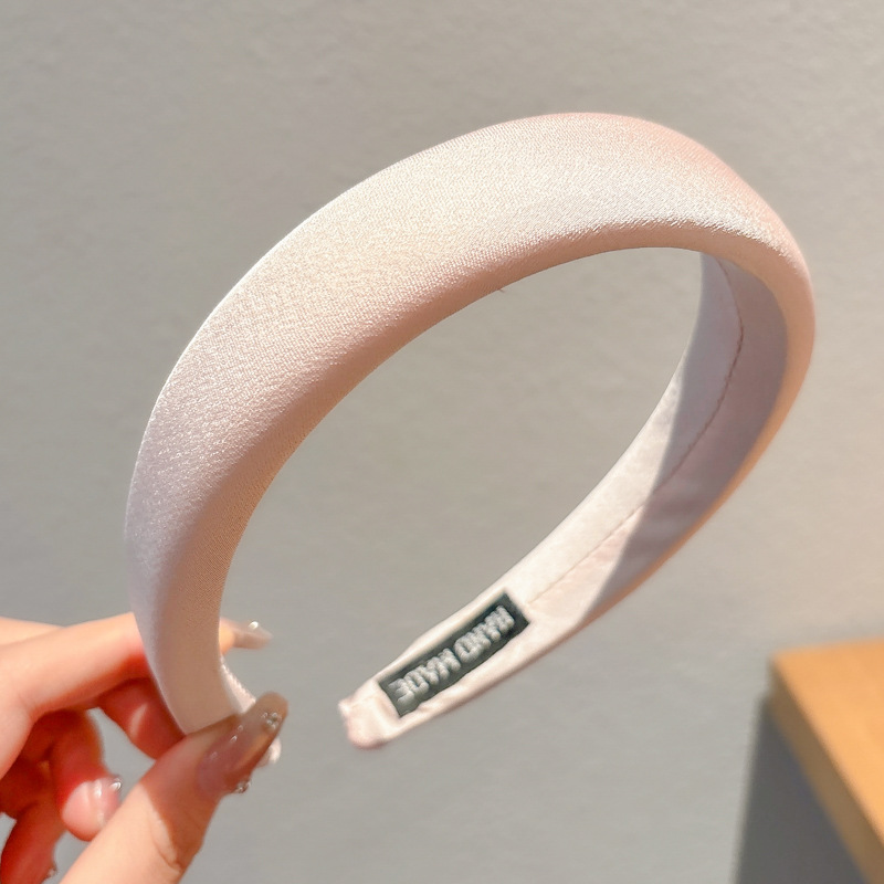 Hermosa y dulce banda de cabello rosa para mujeres, banda de cabello de alta presión craneal, banda de cabello diaria, banda de cabello de niña, tocado de tarjeta de cabello de corazón