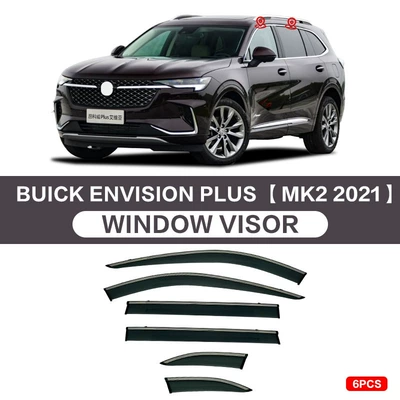 Rain shield — Window Visor - standard-packaging-without-logo-china-version-6pcs-envision-plus-mk2-2021-pc-with-bright-strips-rain-shield