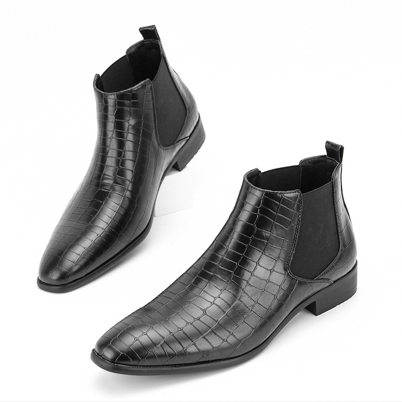 Stivali da uomo Scarpe da uomo con testa quadrata piccola tutti gli stivaletti da uomo alla moda_voghion.com