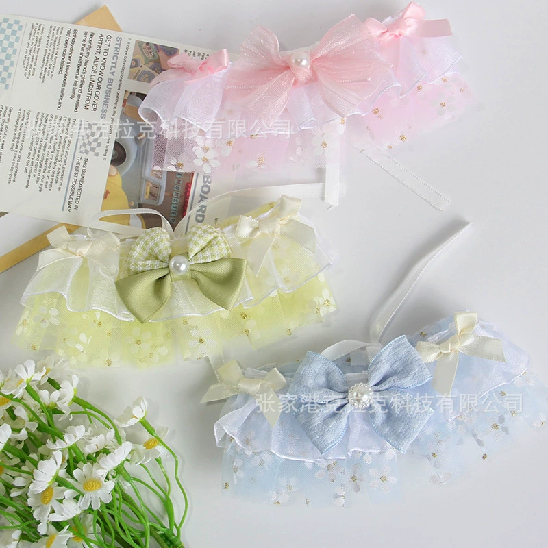 Кошачий кружевной нагрудник декоративный цветок рот полотенце милая принцесса нагрудник кукла собачья шея украшения