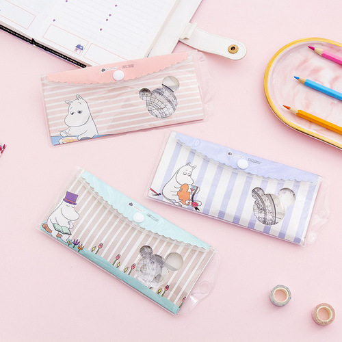 Elementary school student stationery ruler set transparent triangle set children's ruler cartoon four-piece cute ruler set wholesale