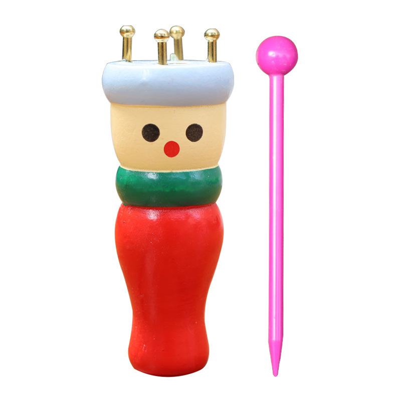 Tejido de hilo de lana, tejedor de cuerda de ganchillo, cuerda de madera, cuerda de hilo casera de bricolaje hecha a mano, dispositivo trenzado