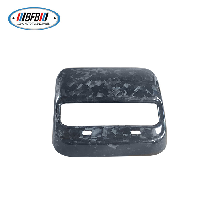 100% Real Carbon Fiber Rear Seat Air Vent Cover - For Tesla Model 3 Y - Forged Carbon Fiber Air Vent Shell with Type-C Port