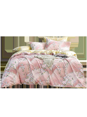 Modern silk four-piece fitted sheet set, light luxury bedding, duvet cover, double bedding set