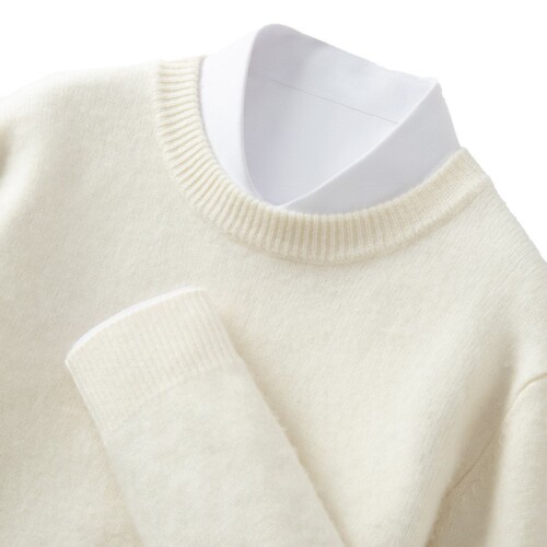 Autumn and winter new men's round neck shirt sweater autumn and winter thick knitted base shirt