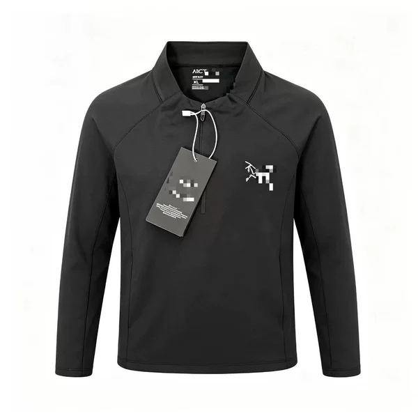 New Bird's Nest brand outdoor long-sleeve T-shirt, suitable for couples, spring and autumn collection, half-zip, stand-up collar, sweatshirt, base layer, wholesale for sports